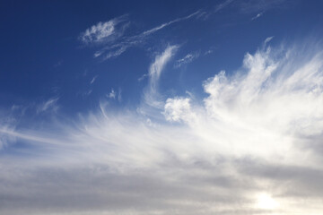Blue skies and clouds in the Summertime.