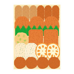 贈答用薩摩揚げのイラスト