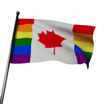 Rainbow Pride of Canada Flag: Celebrating LGBTQ+ Pride with Canadian Identity