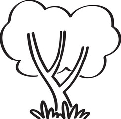 hand drawn side view of plant illustration