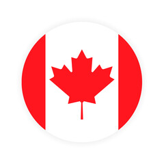 Vector round Canadian flag background