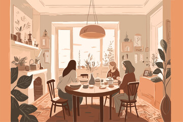 Slow Living Interior, Space For Family and Friends, Fresh Minimal Decor