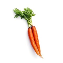 carrot, food, vegetable, isolated, fresh, carrots, orange, organic, white, healthy, bunch, root, raw, green, leaf, vegetarian, diet, ingredient, ripe, market, leaves, red, stem, generative ai