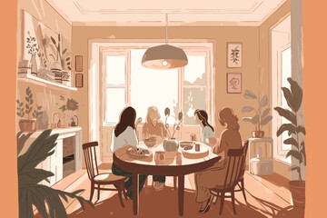 Slow Living Interior, Space For Family and Friends, Fresh Minimal Decor