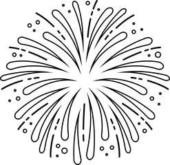 4th of july celebration fireworks freedom day outline coloring