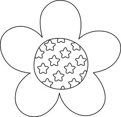 4th of july celebration sunflower daisy freedom day outline coloring