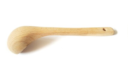 Wooden spatula and cooking spoons. Utensils for the kitchen prepare to cooking food isolated on white background