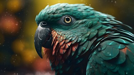 Generative Ai. Colorful parrot
