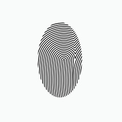 Finger Print. Identification Icon - Vector . Identity Symbol for Design, Presentation, Website or Apps Elements.