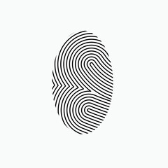 Finger Print. Identification Icon - Vector . Identity Symbol for Design, Presentation, Website or Apps Elements.