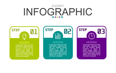 vector infographic step data box template block. used for process diagram, presentation, working flow, information layout, banner, chart, and graph.