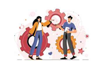 Vector creative illustration of business graphic, company