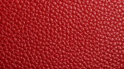 Red Leather Fabric Texture Background - Textile Material - Generative AI