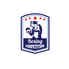 design logo mascot boxing vector illustration