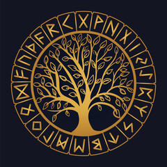 Tree of Life , Yggdrasil vector	
