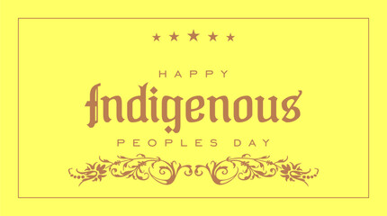 Indigenous Peoples Day, Holiday National concept