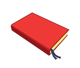 cartoon red book icon element