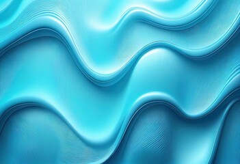 Liquid pastel blue wavy plastic texture. Wrinkle silicone sheet. Wrinkle background. Generative AI.