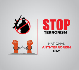 Anti-Terrorism Day Creative Abstract Design. 21 may national anti terrorism day. vector illustration. background, banner, poster and card.
