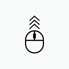Scroll Up Icon - Vector, Sign and Symbol for Design, Presentation, Website or Apps Elements.     
