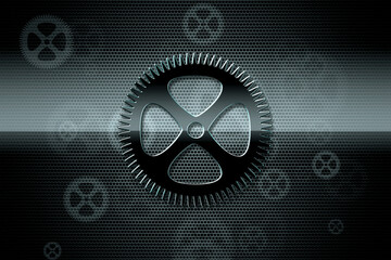 Shining Spur gear in mesmerizing 3D backdrop. Perfect for mechanical engineering students, colleges, and mechanical businesses.