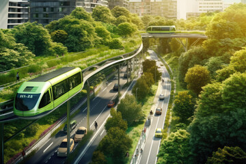 Naklejka premium Sustainable Transportation