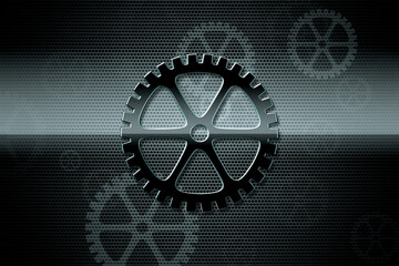 Shining Spur gear in mesmerizing 3D backdrop. Perfect for mechanical engineering students, colleges, and mechanical businesses.