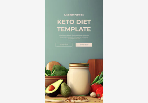 Fresh and Delicious: A Jar Of Creamy Mayonnaise Sits Next To A Bowl Of Colorful Vegetables on A Cutting Board with Knife - Recipes and Healthy Eating Keto Diet, Zero Carbs, Mockup, Generative AI