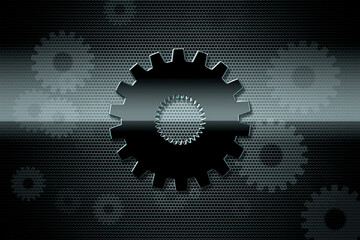 Shining Spur gear in mesmerizing 3D backdrop. Perfect for mechanical engineering students, colleges, and mechanical businesses.