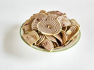 kuping gajah cookies isolated white