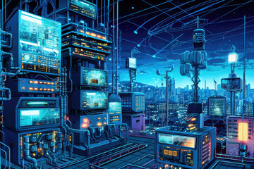 Fototapeta premium Smart Grid Technology