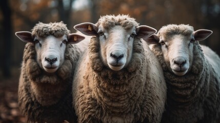 Fototapeta premium sheep on the farm