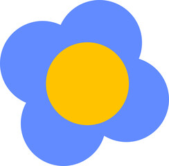 Cute colorful flower icon