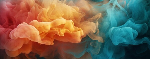 Fototapeta premium Colorful abstraction of smooth elegant smoke background