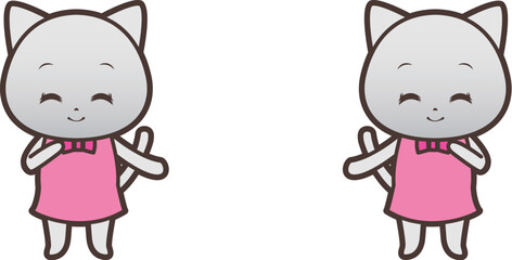 笑顔でこちらを見る猫