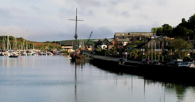 A  4K drone shot over the harbour at Kinsale Co Cork Ireland