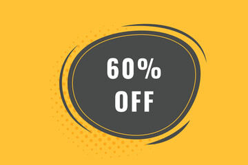 60% off discount Speech Bubble, Banner Label 60% discount 