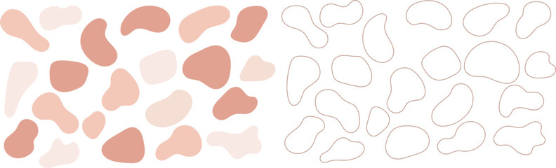 Abstract organic shape. modern blotch shape. Liquid basic shapes. Organic amoeba blob shape abstract colorful vector illustration. Basic stains geometric, isolated elements on white background