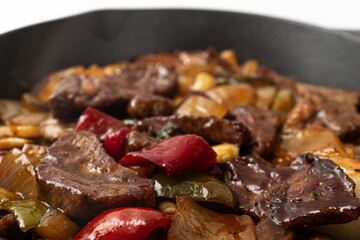Steak Bites on a white background