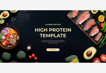Delicious Spread Of Fresh Foods and Vegetables on Table with Knife and fork, Plus Fish on Cutting Board and Bowl Of Food - Perfect for Foodies! High Protein, Template, Mockup Generative AI