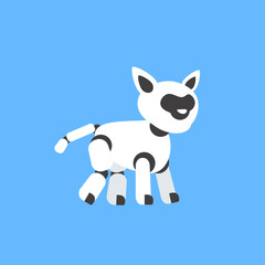 robot cat electronic pet concept vector illustration