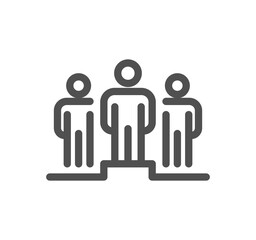 Business people and human resources related icon outline and linear symbol.
