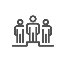 Business people and human resources related icon outline and linear symbol.