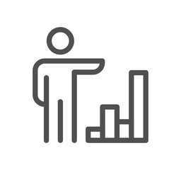 Business people and human resources related icon outline and linear symbol.