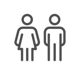 Business people and human resources related icon outline and linear symbol.