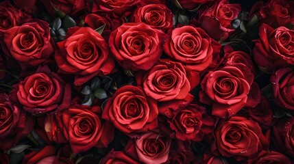 Generative AI. Bouquet of roses