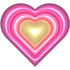 pink heart with reflection
