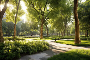 Obraz premium Green City Park