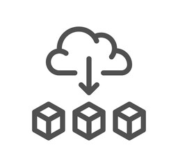 Data analysis related icon outline and linear symbol.