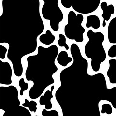 Seamless dalmatian fur animal print. Animal skin pattern. Stained background. Vector illustration.